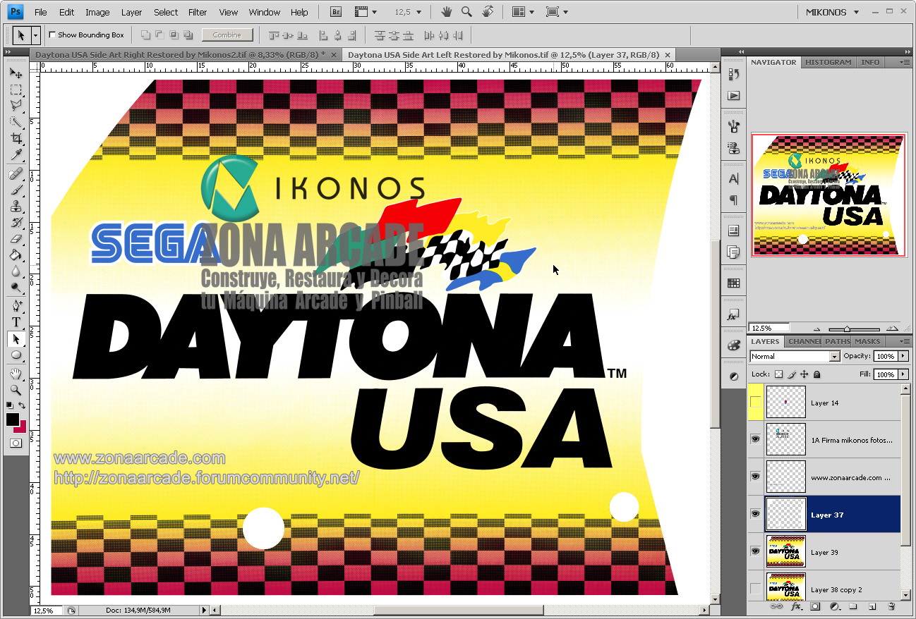 Daytona USA Left Side Art. Restored Mikonos1