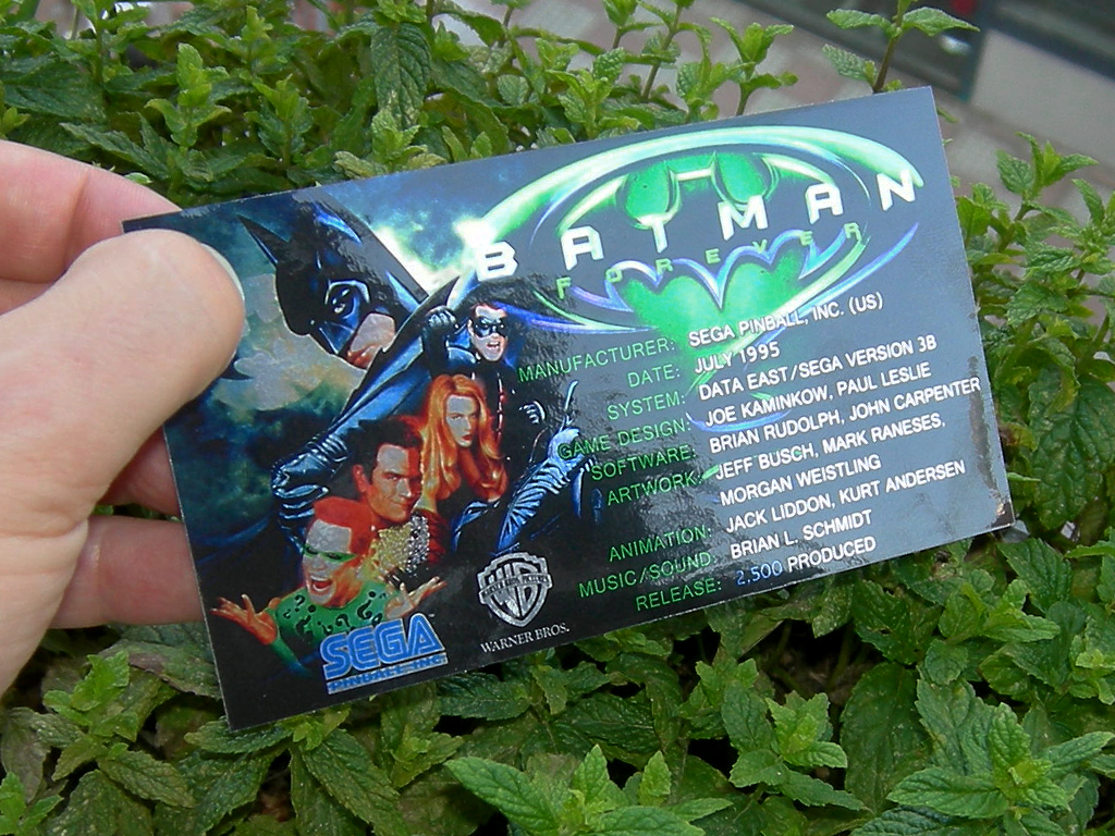 Batman Forever Custom Pinball Card - Crew print2