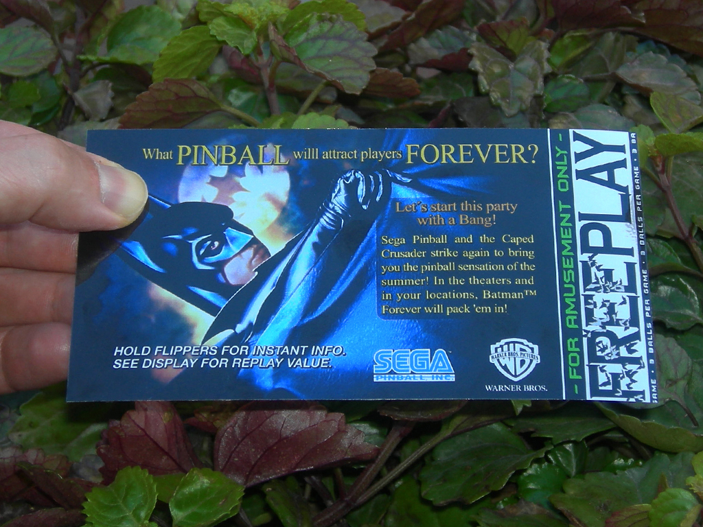 Batman Forever Custom Pinball Card Free Play print1