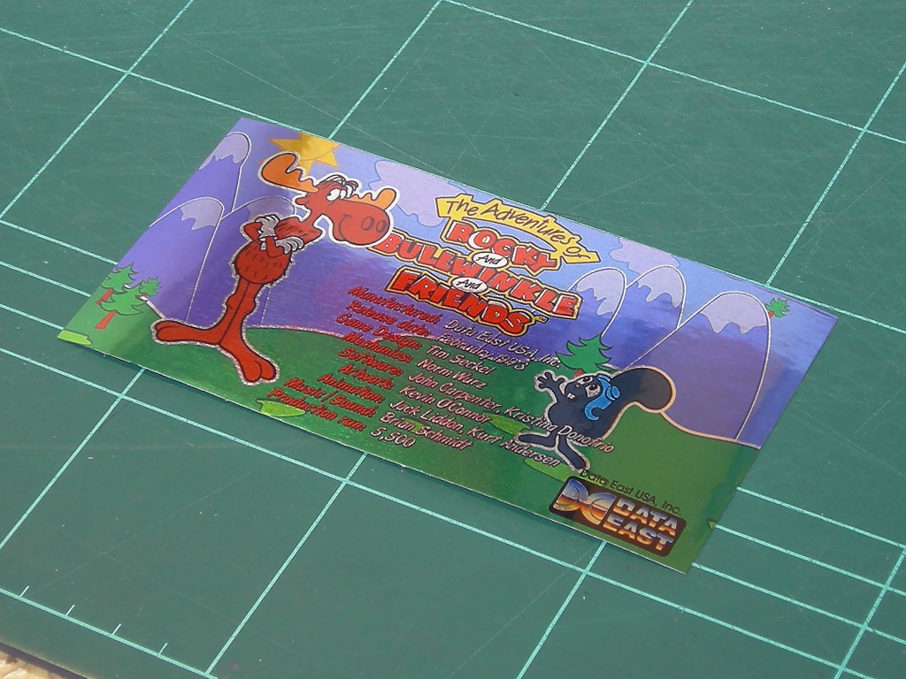 Rocky and Bullwinkle Pinball Custom Card - Crew print2