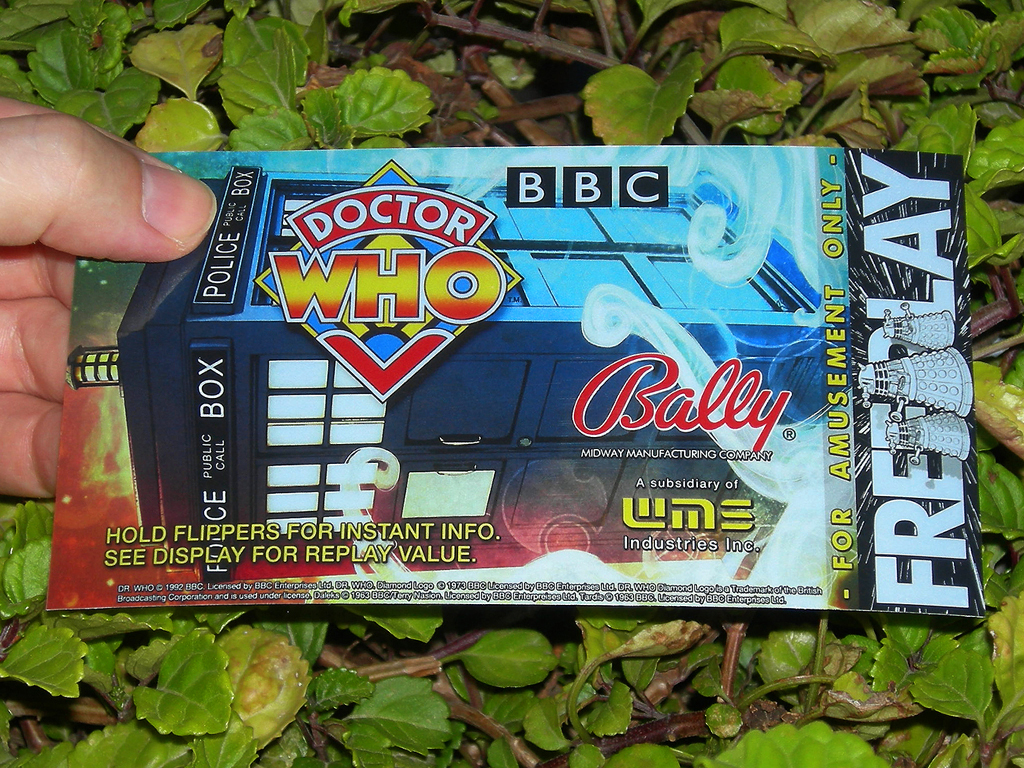 Doctor Who Pinball Custom Cards Free Play2 print1c