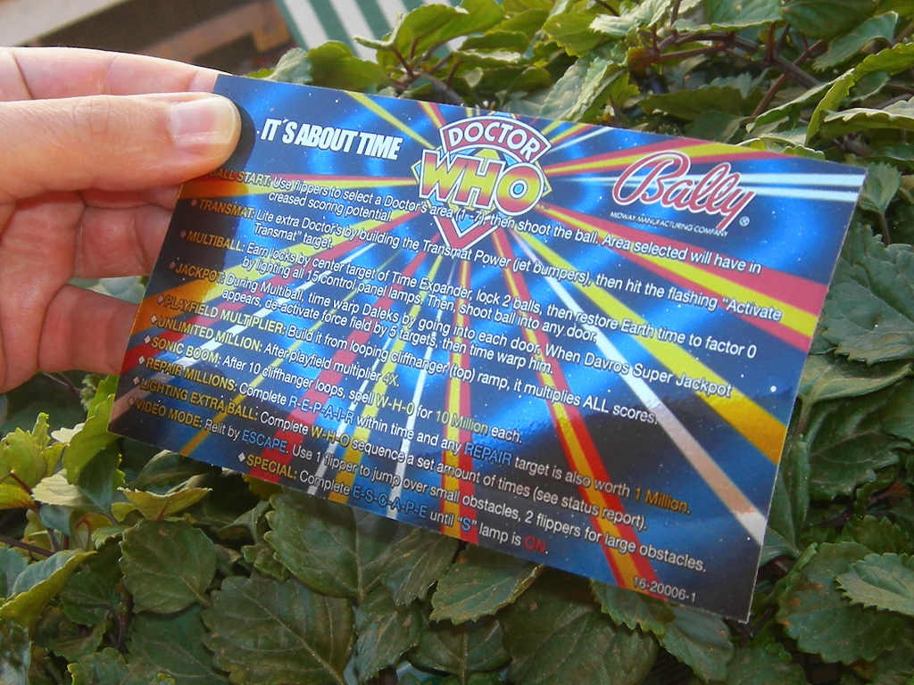 Doctor Who Pinball Custom Cards Rules print2