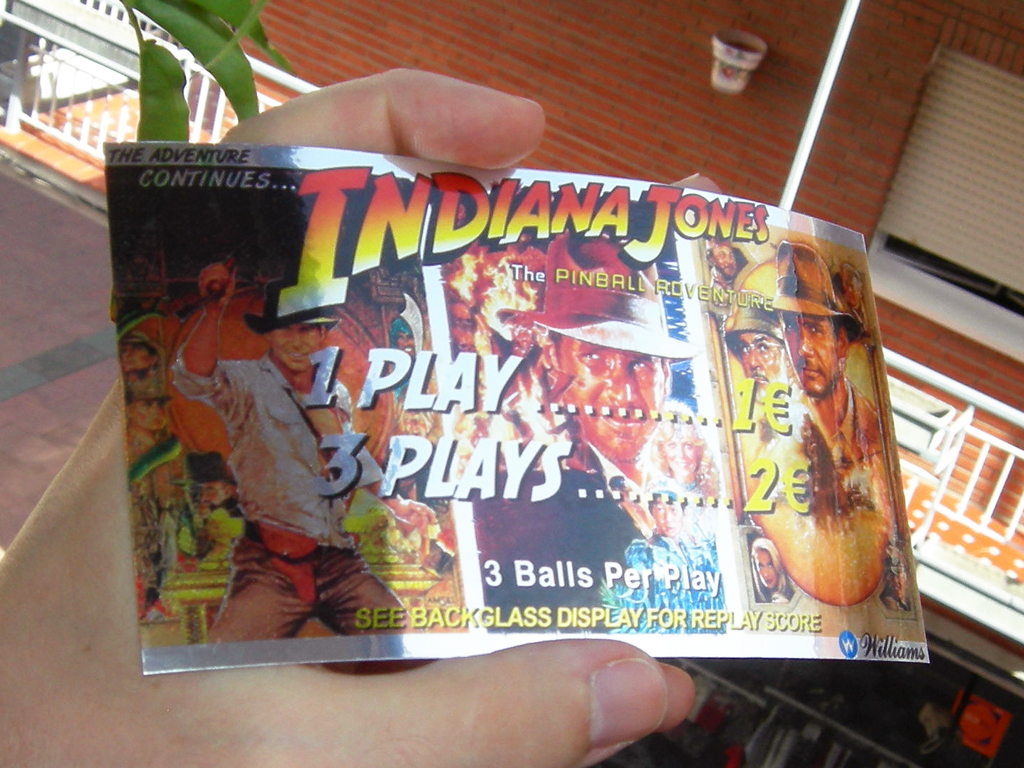 Indiana Jones Pinball Card 4 print2