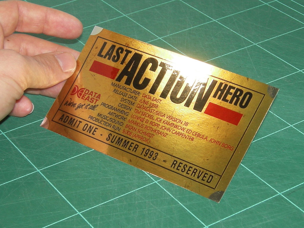 Last Action Hero Pinball Custom Cards - Crew print2