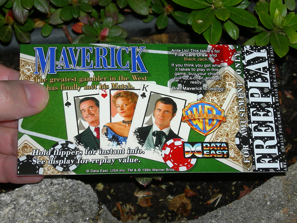 Maverick Custom Pinball Card Rules print1a