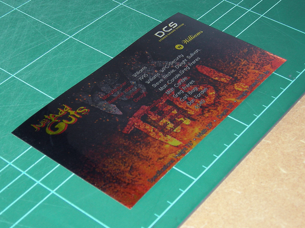 No Fear Dangerous Sports Custom Pinball Card - Crew print2
