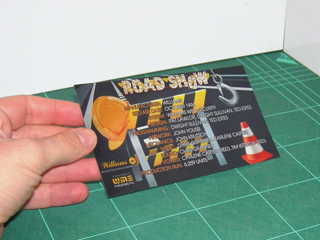 Road Show Pinball Custom Cards - Crew print1