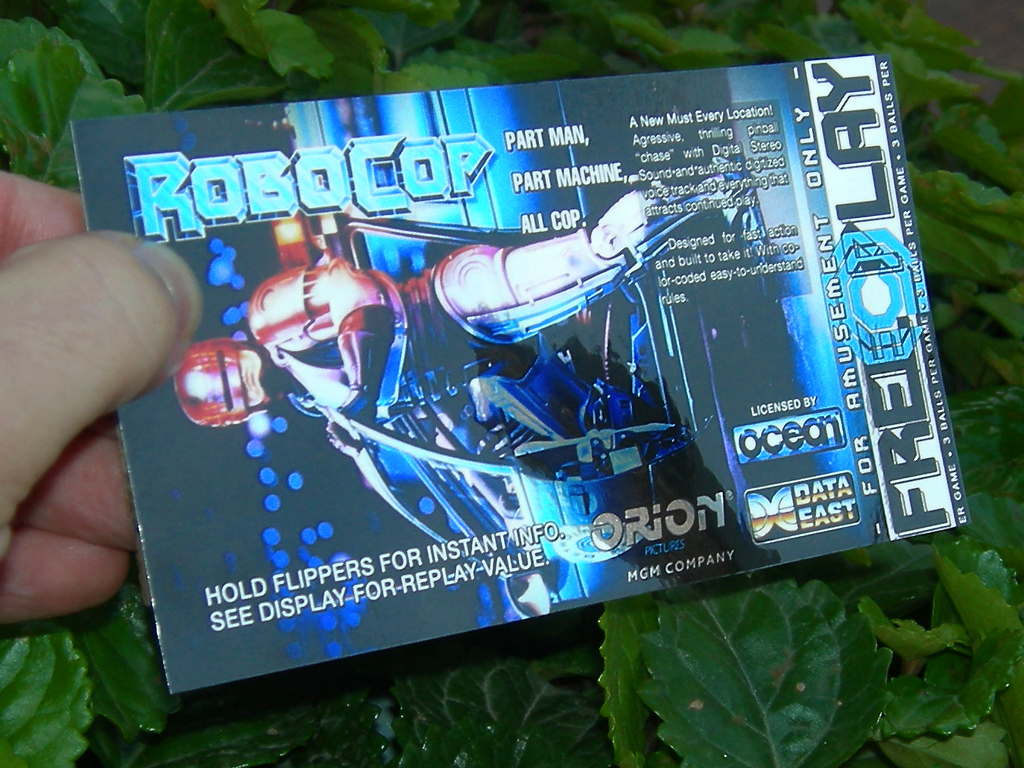 Robocop Custom Pinball Card Free Play print1