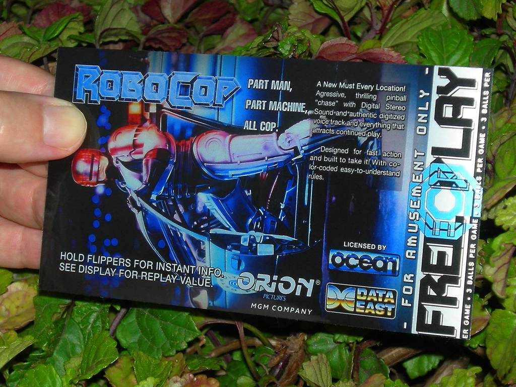 Robocop Custom Pinball Card Free Play print2c