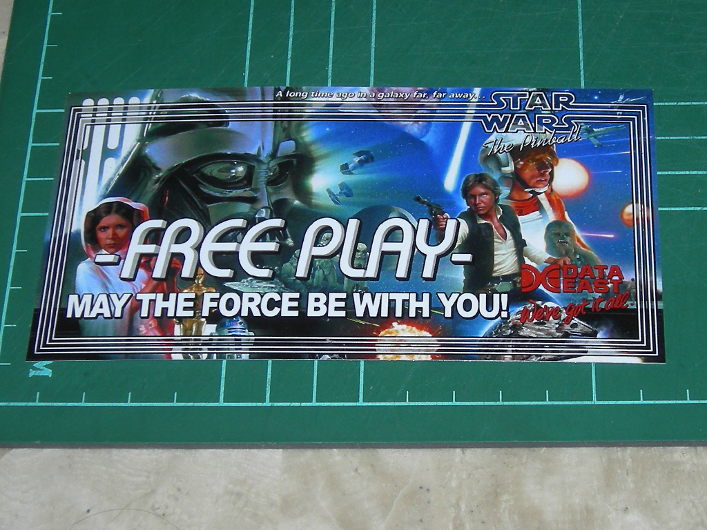 Star Wars Custom Pinball Card - Free Price print1c