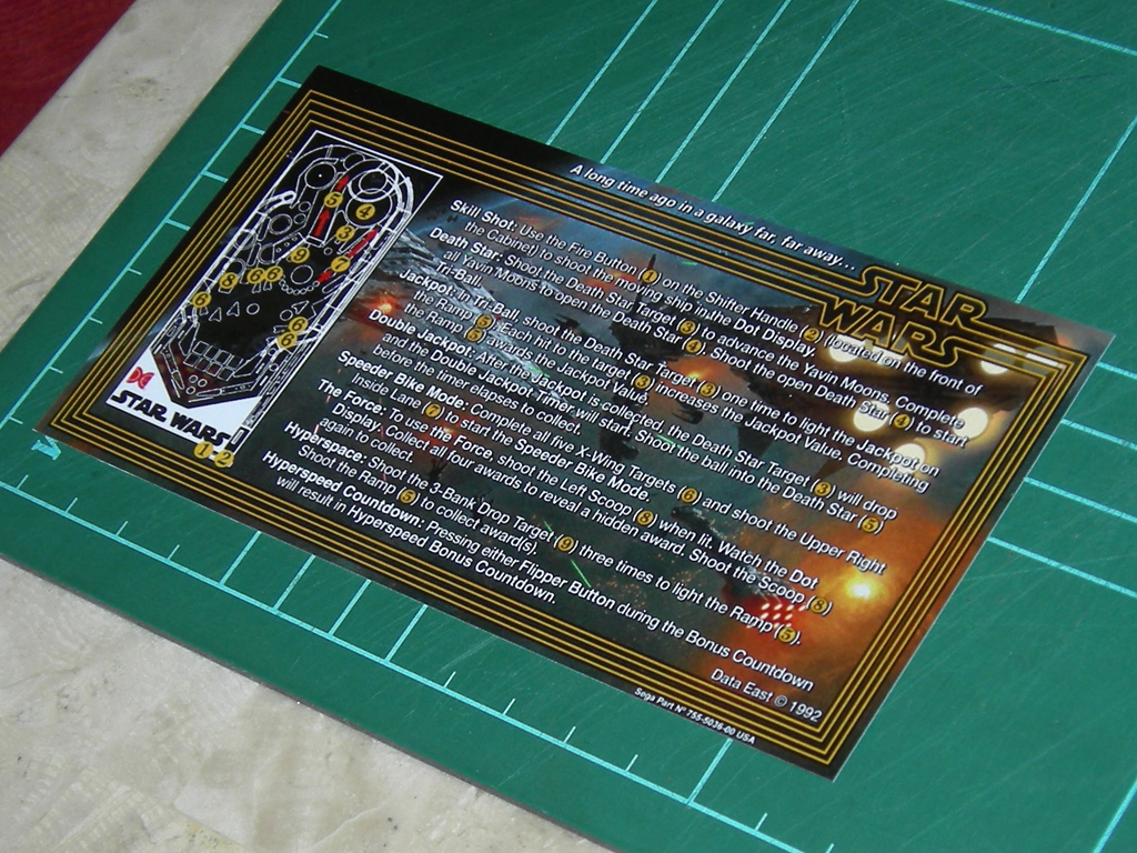 Star Wars Custom Pinball Card - Instructions print2b