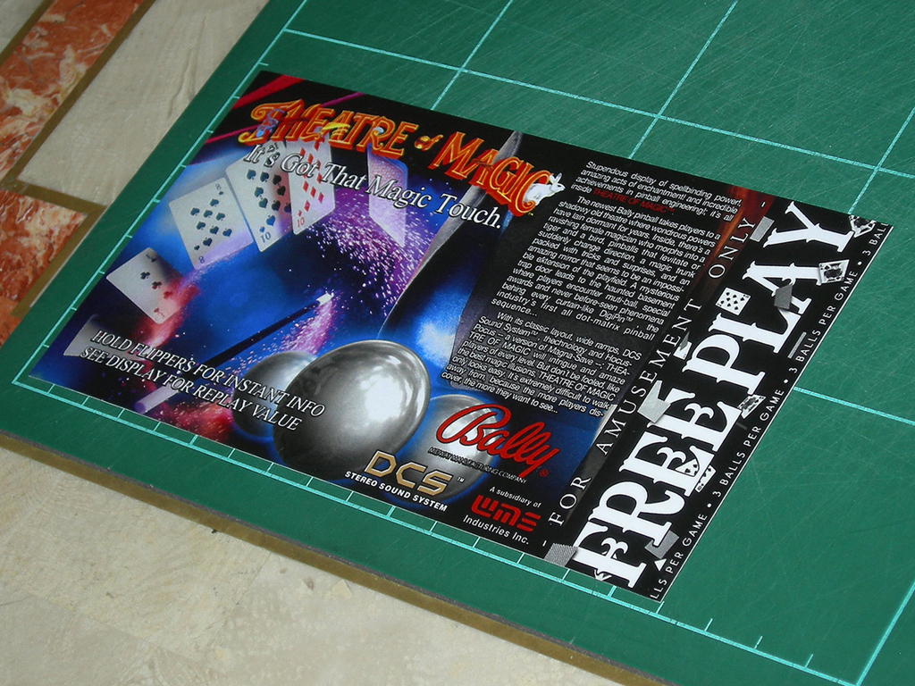 Theatre Of Magic Pinball Custom Card Free Play print3a