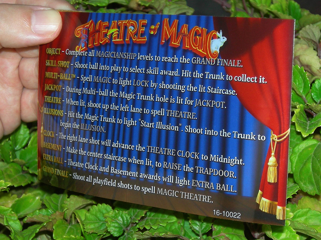 Theatre Of Magic Pinball Custom Card Rules print2c