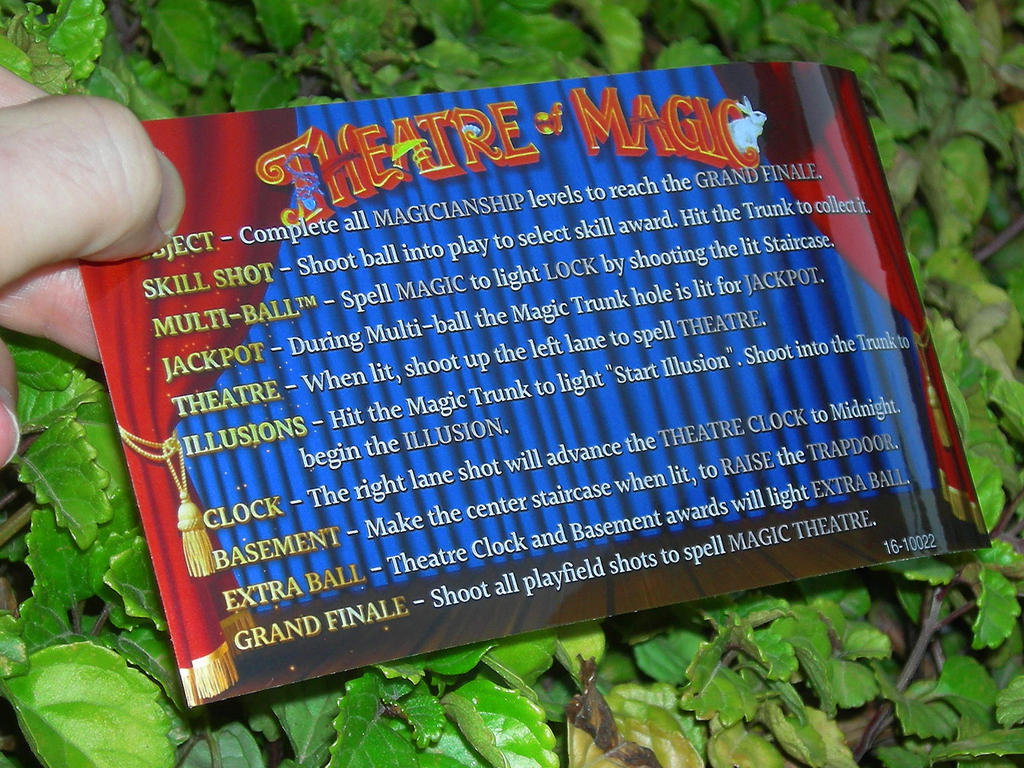 Theatre Of Magic Pinball Custom Card Rules print3c