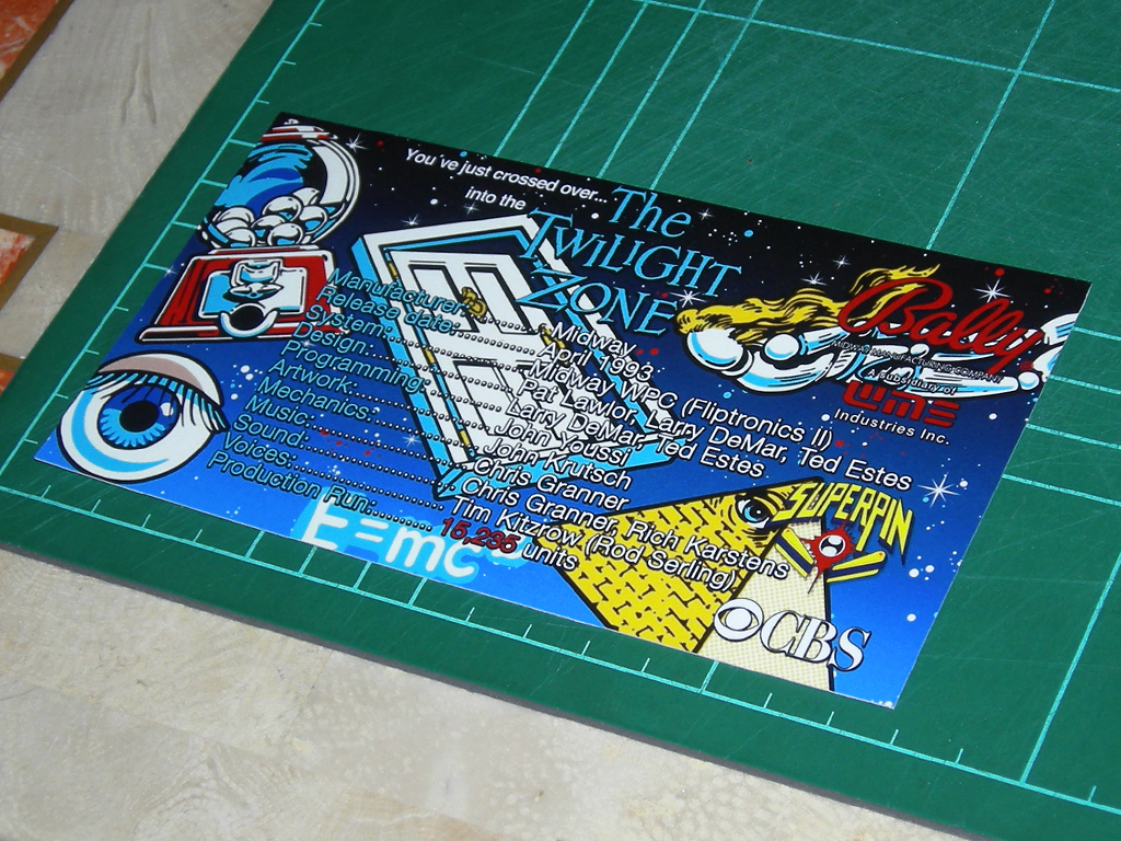 Twilight Zone Pinball Custom Cards - Crew print2a