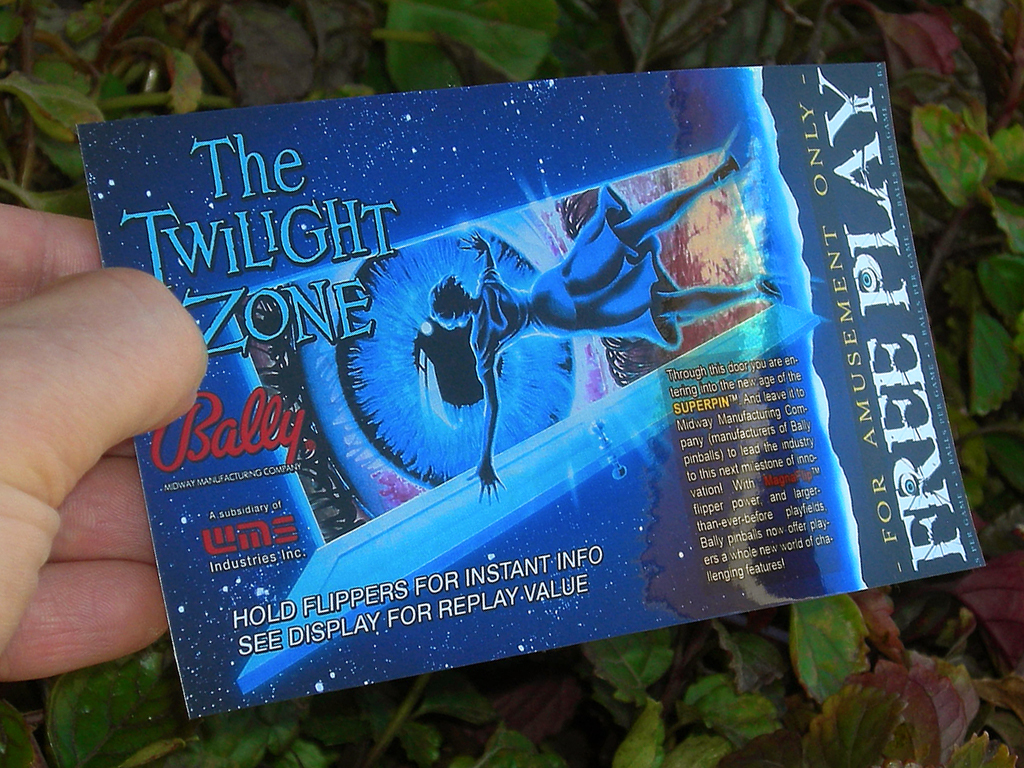 Twilight Zone Pinball Custom Cards Free Play print1