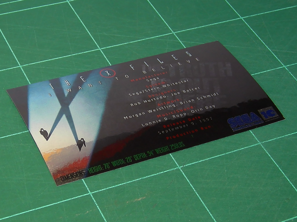 X-Files Pinball Custom Cards - Crew print2