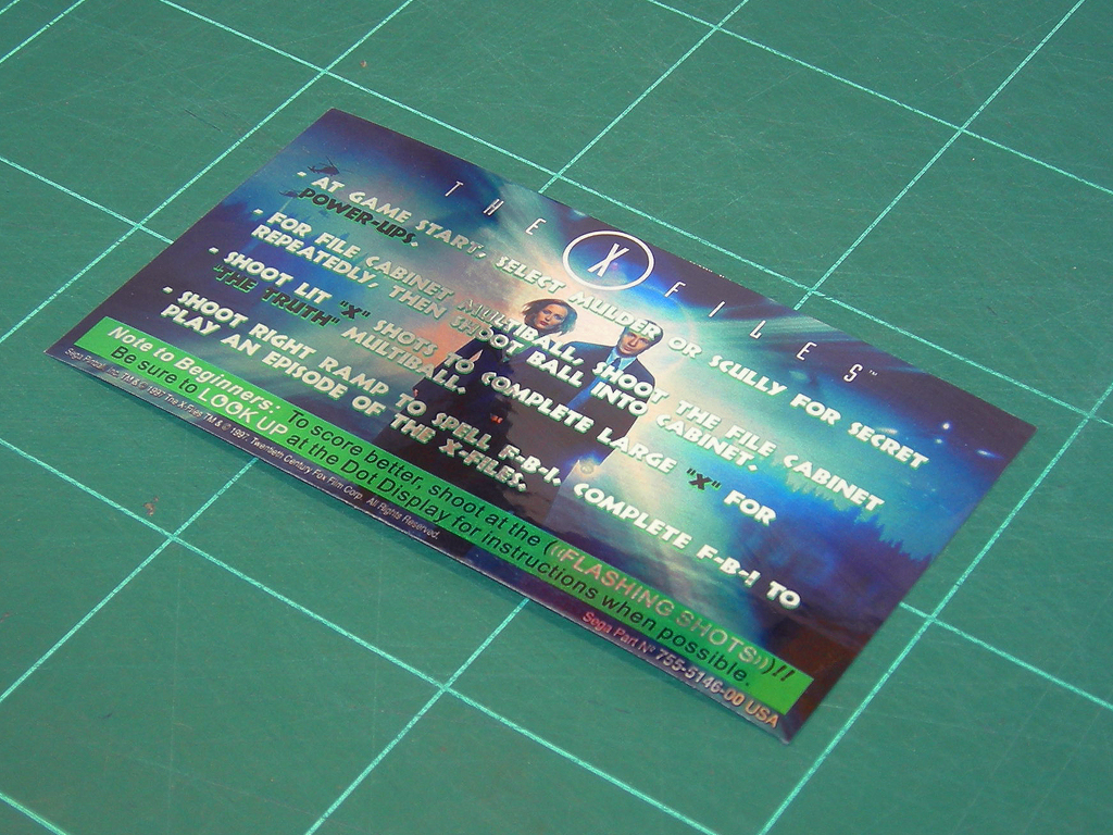 X-Files Pinball Custom Cards - Instructions print2