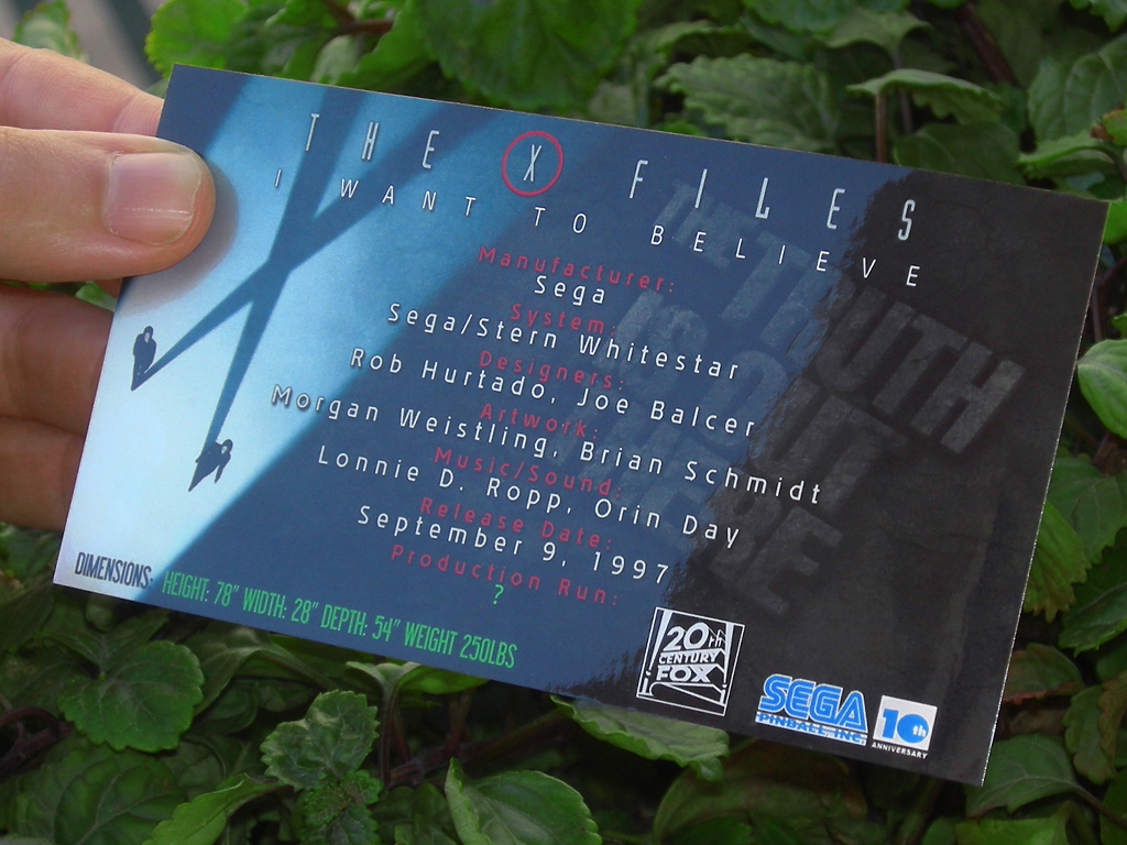 X-Files Pinball Custom Cards Crew print2c