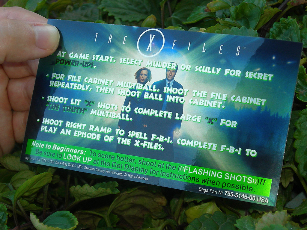 X-Files Pinball Custom Cards Rules print2c