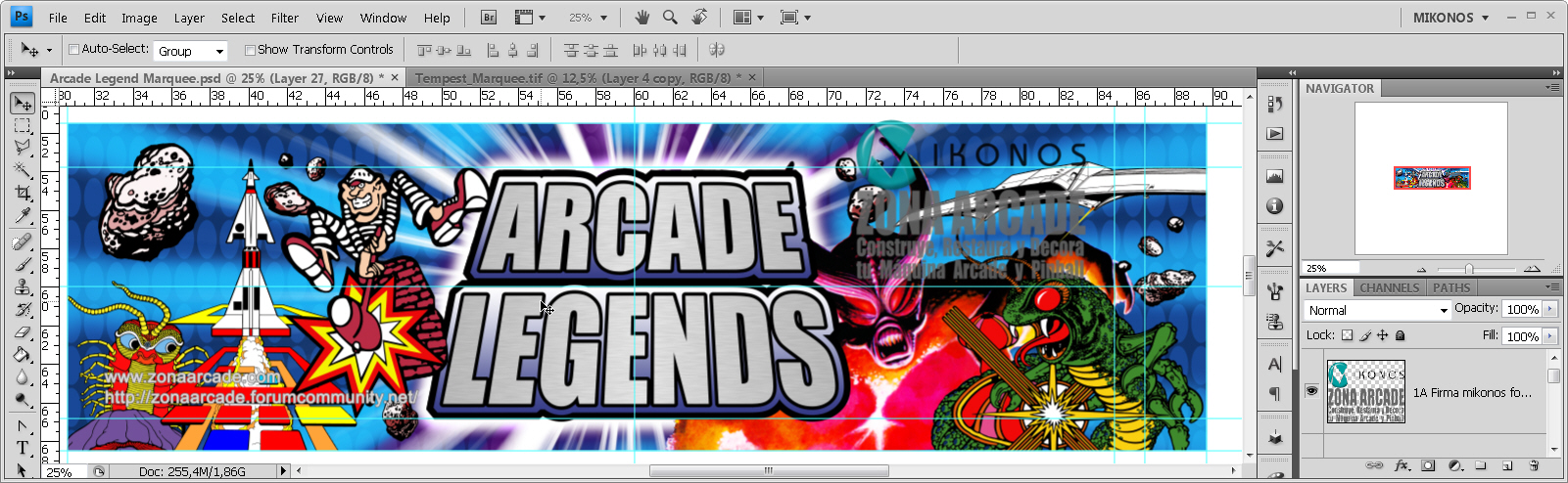 Arcade Legends Marquee. Reproduced Mikonos1