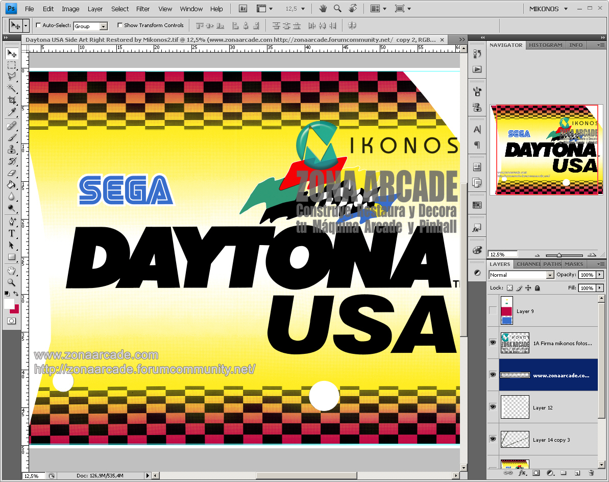 Daytona USA Right Side Art. Restored Mikonos1
