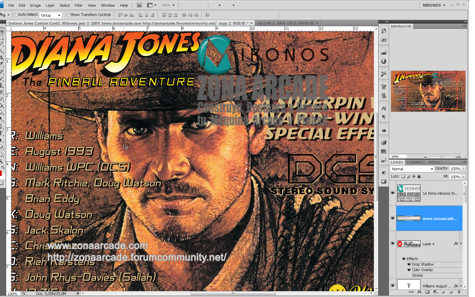 Indiana JonesPinball Custom Card2. Mikonos2