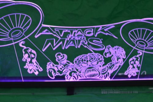 Attack from Mars Methacrylate Pinball topper