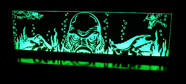 creature_from the black lagoon Methacrylate Pinball topper