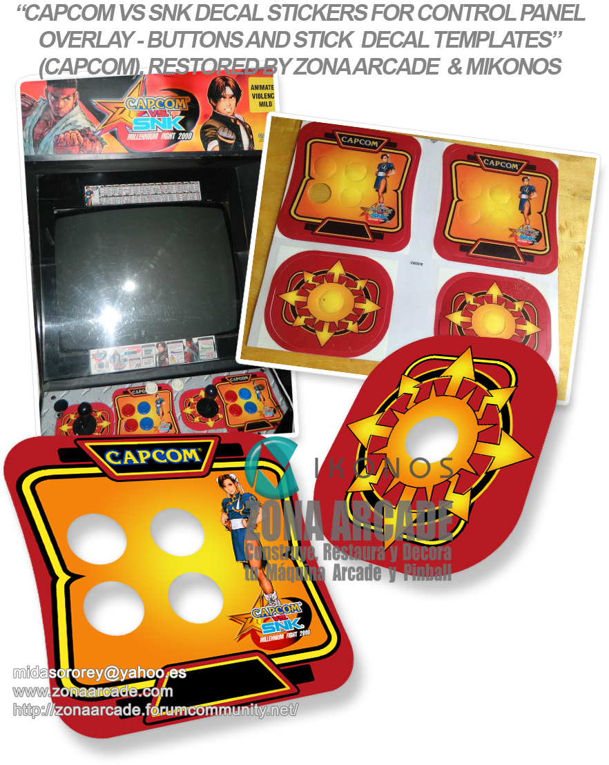 Capcom Vs SNK Complete Decal Stickers for CPO. Restored Mikonos1