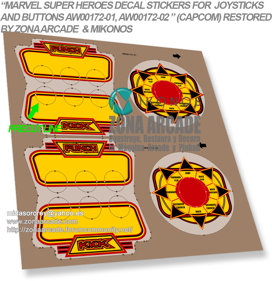 Marvel Super Heroes Complete Decal Stickers for CPO. Restored Mikonos2