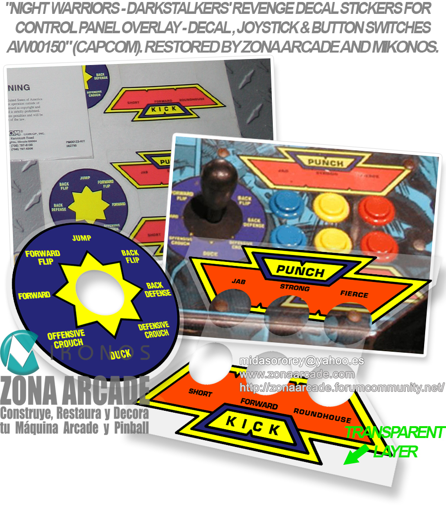 Night-Warriors-Darkstalkers-Revenge-Joystick-Button-Decal-stickers-1AW00150-Restored-Mikonos1