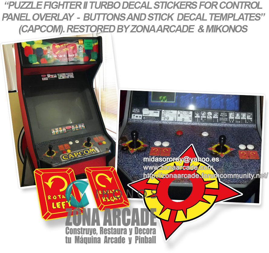 Puzzle Fighter II Turbo Complete Decal Stickers for CPO. Restored Mikonos1