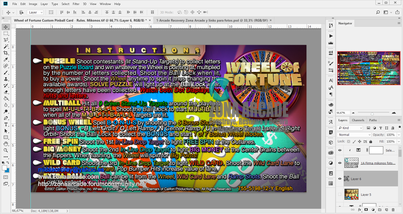 Wheel-of-Fortune-Pinball-Card-Customized-Rules2-Mikonos1
