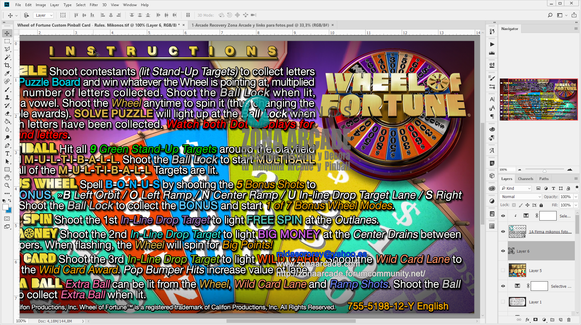 Wheel-of-Fortune-Pinball-Card-Customized-Rules2-Mikonos2