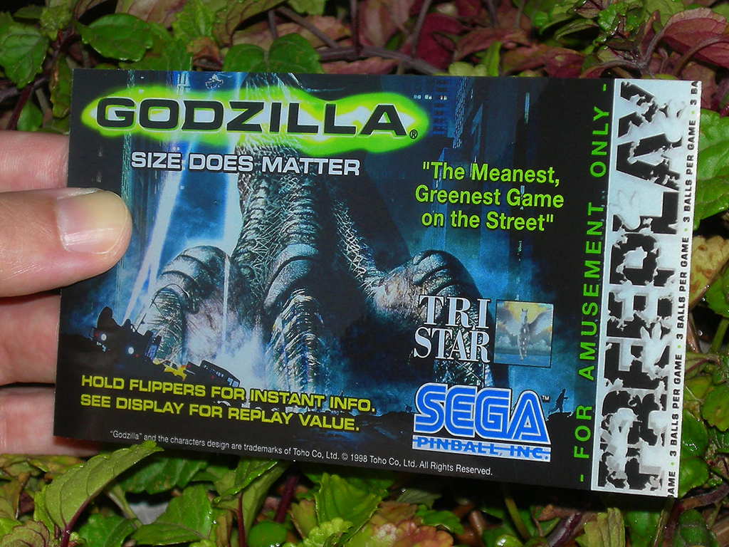 Godzilla Custom Pinball Card Free Play print2c