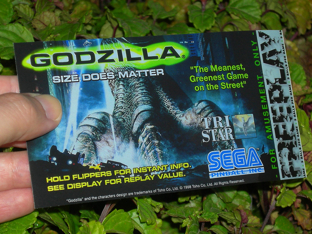 Godzilla Custom Pinball Card Free Play print3c