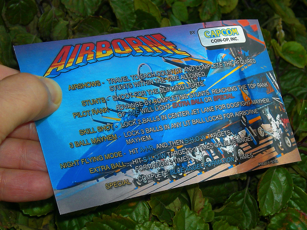 Airborne Custom Pinball Card - Rules print2