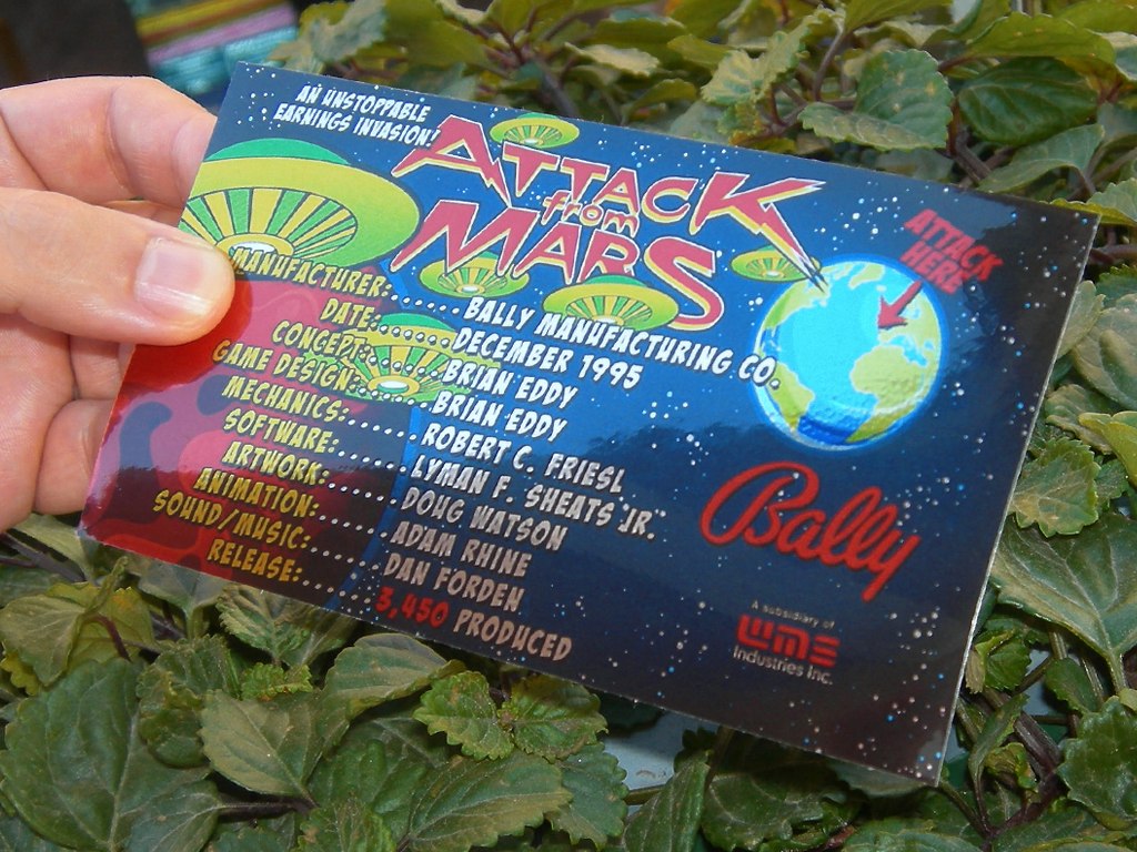 Attack From Mars Custom Pinball Cards - Crew print2
