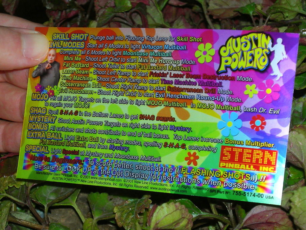Austin Powers Pinball Card Customized Free Play print2c