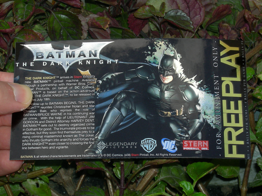 Batman The Dark Knight Pinball Card Customized Free Play print1