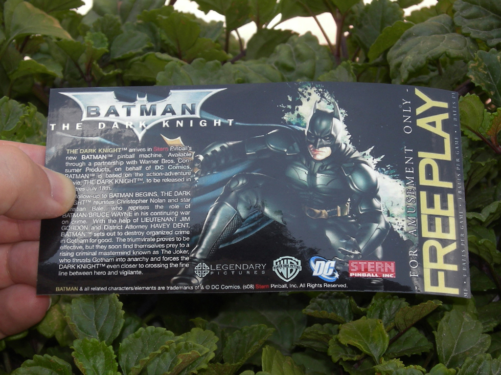 Batman The Dark Knight Pinball Card Customized Free Play print1c