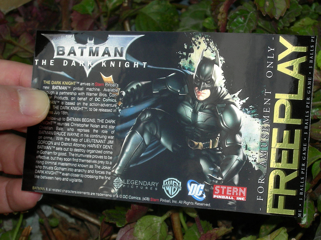 Batman The Dark Knight Pinball Card Customized Free Play print2