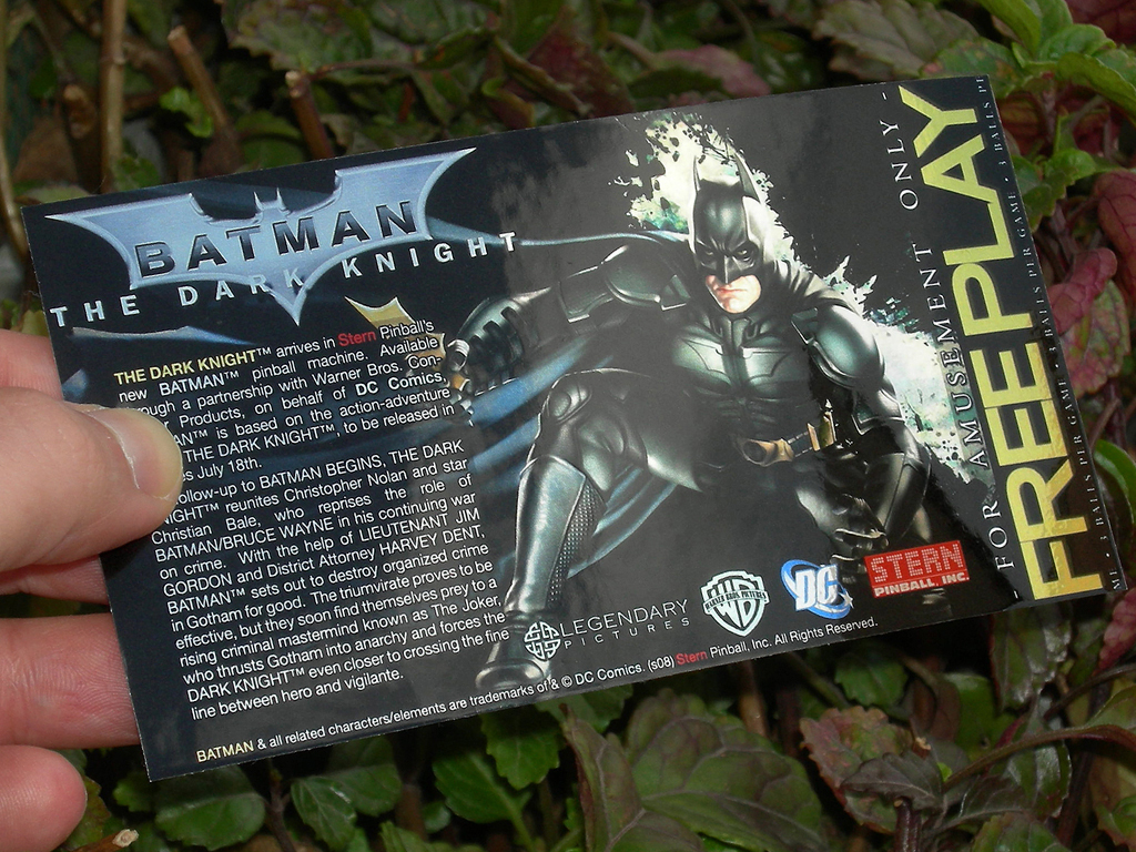 Batman The Dark Knight Pinball Card Customized Free Play print3