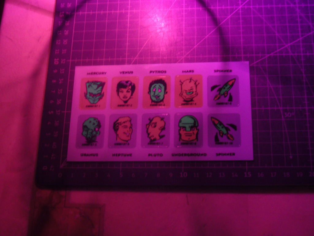 "BIG BANG BAR PINBALL DROP TARGET AND SPINNER STICKERS"