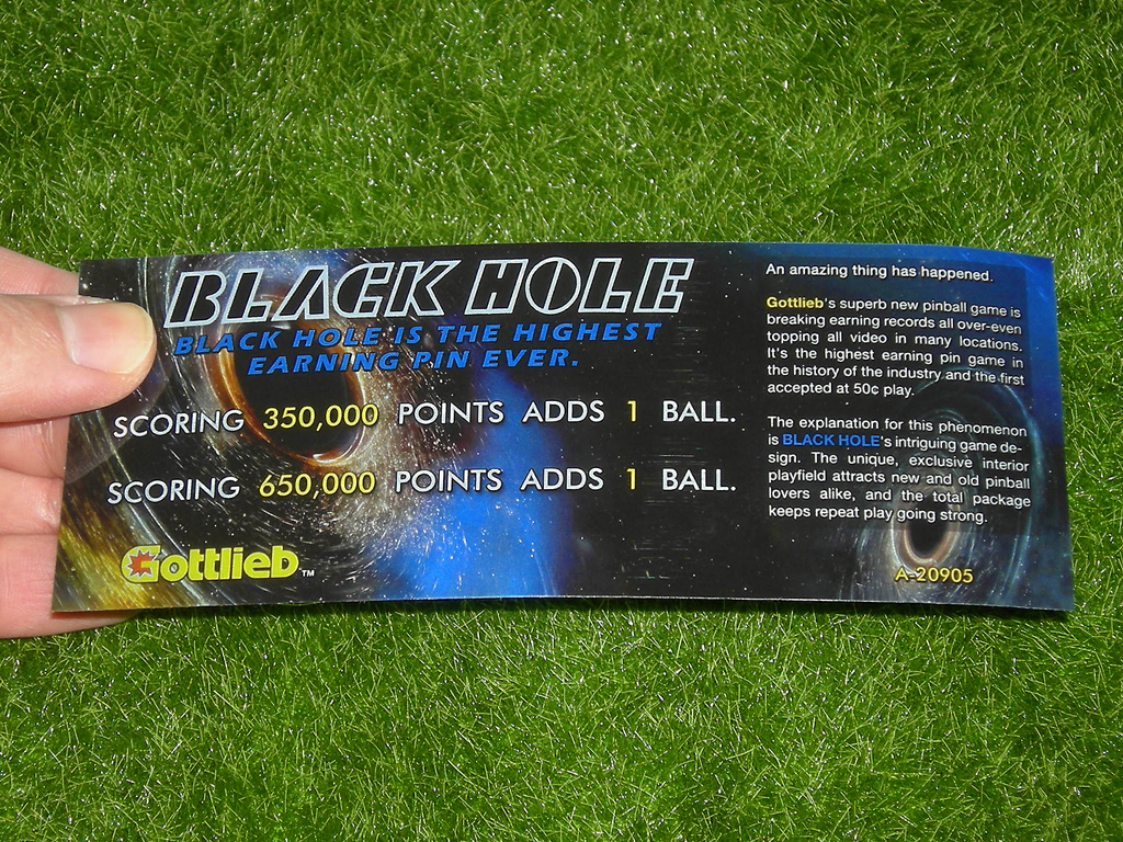 Black Hole Custom Pinball Card - Score. Mikonos1c