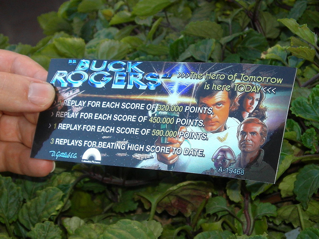 Buck Rogers Pinball Card Customized Score print2