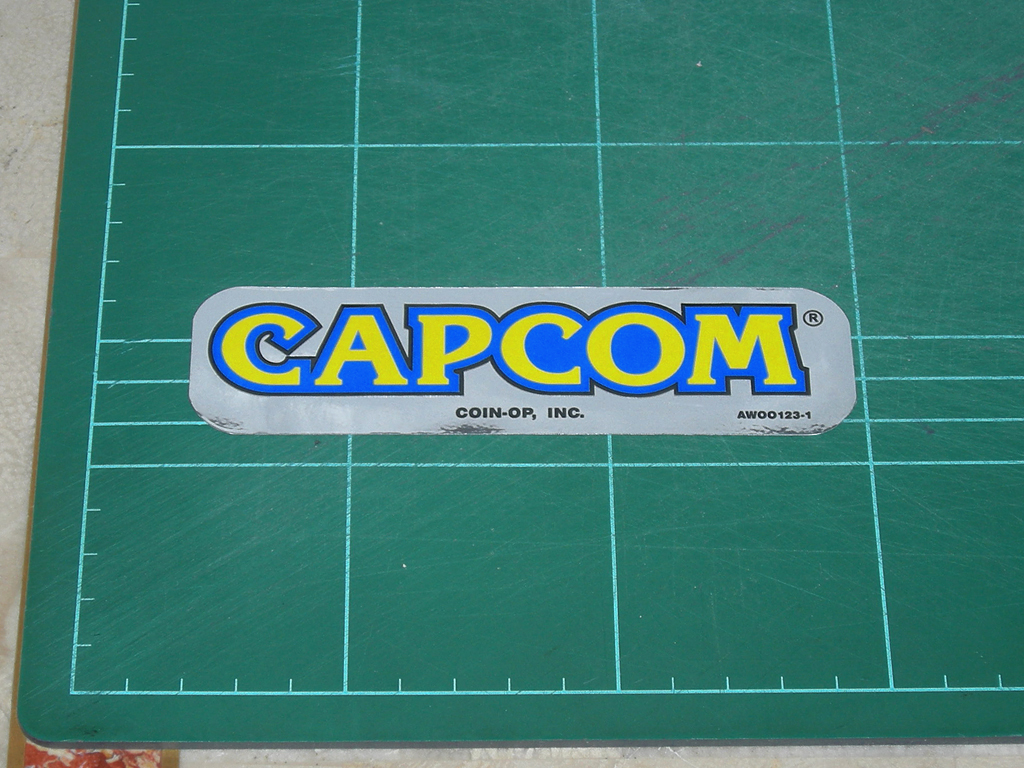 CAPCOM LOGO COIN DOOR PINBALL STICKER AW00123-1