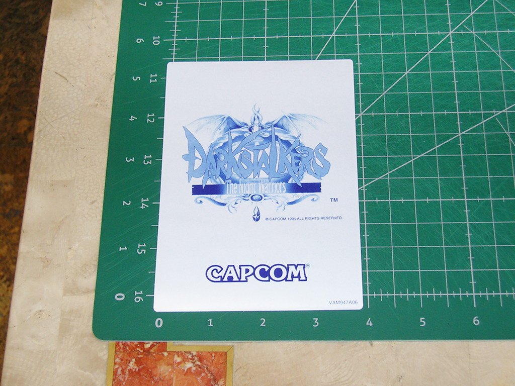 Darkstalkers-The-Night-Warriors-CPS2-Game-Board-Label-Sticker-VAM947A06-print-Restored-print1