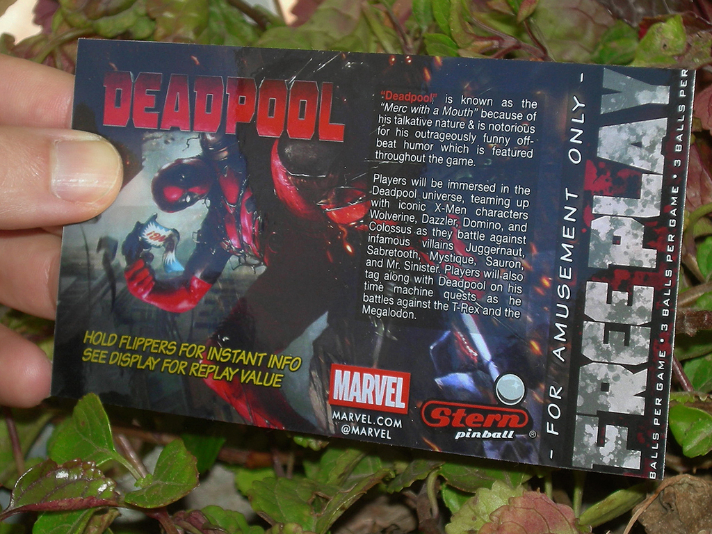 Deadpool Custom Pinball Free Play print2c